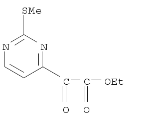 4-Pyrimidineacetic acid, 2-(methylthio)-a-oxo-, ethyl ester